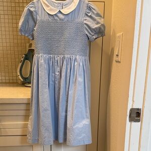 Janie and Jack Light Blue Dress with Peter Pan Collar. 6
